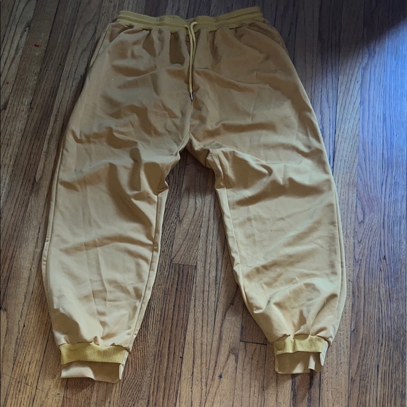 Men's Casual Yellow Jogger Pants - Picture 1 of 4